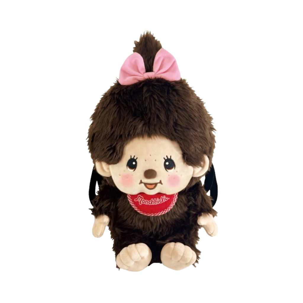 Monchhichi 女生立體毛絨雙肩包