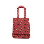Monchhichi大頭印花細燈芯絨－紅色單肩袋 Tote Bag