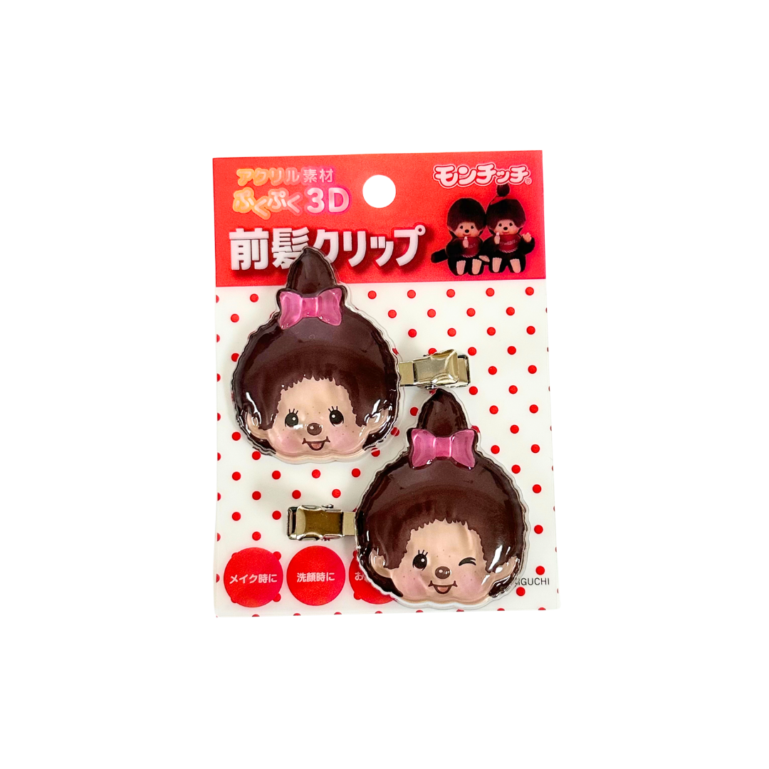 Monchhichi 3D 髮夾（一Set兩件） - 女生