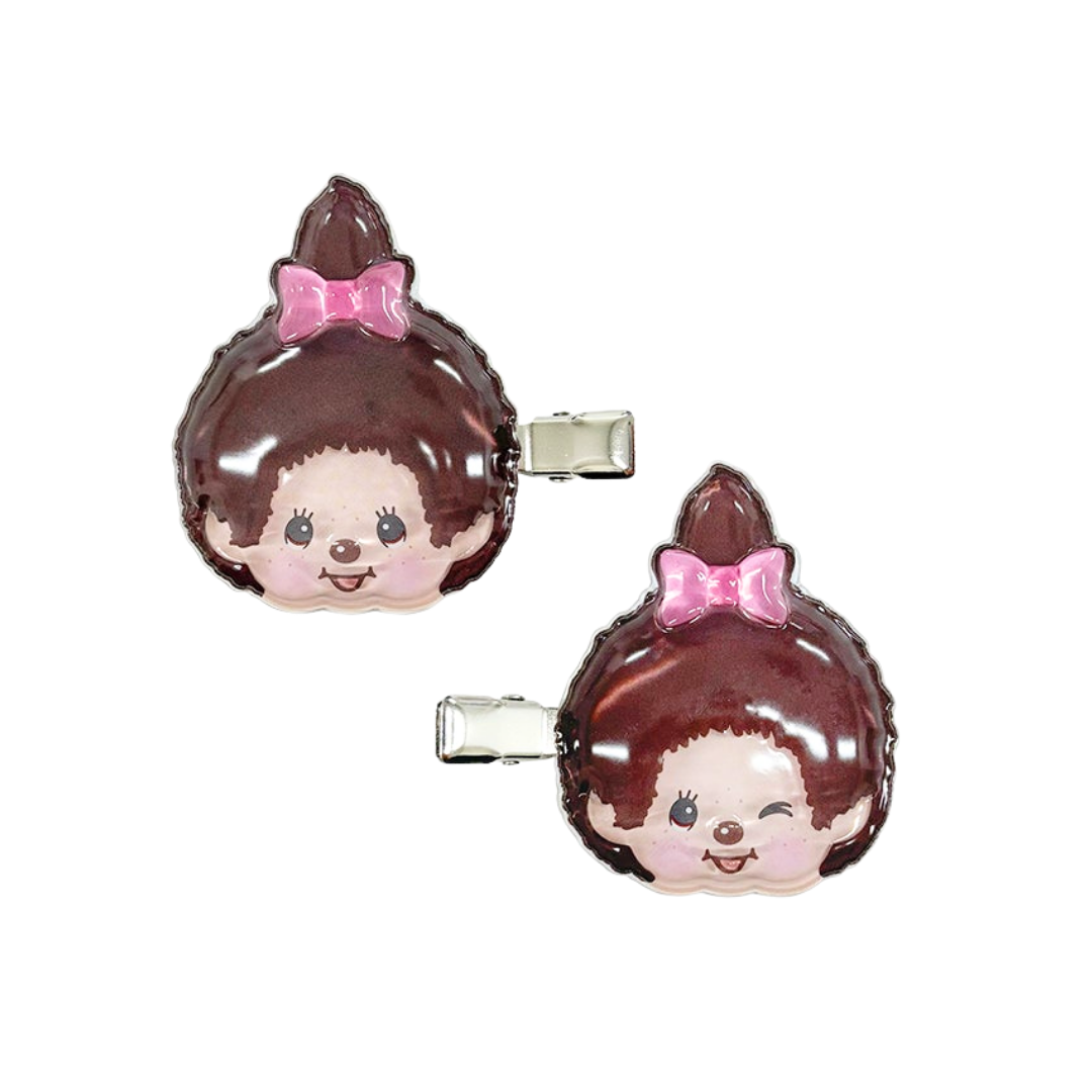 Monchhichi 3D 髮夾（一Set兩件） - 女生