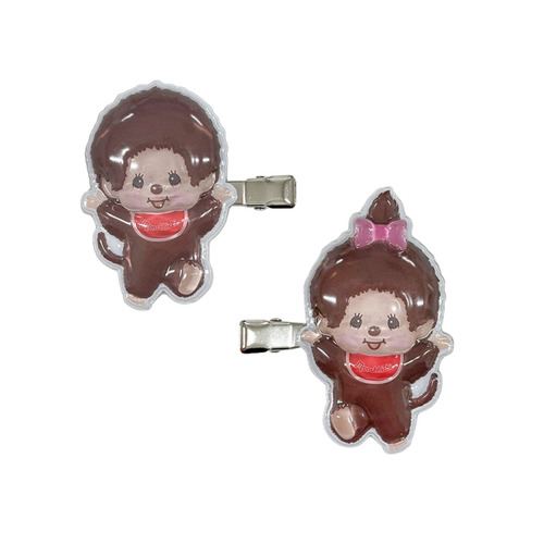 Monchhichi 3D 髮夾 （一Set兩件） - 男女企款