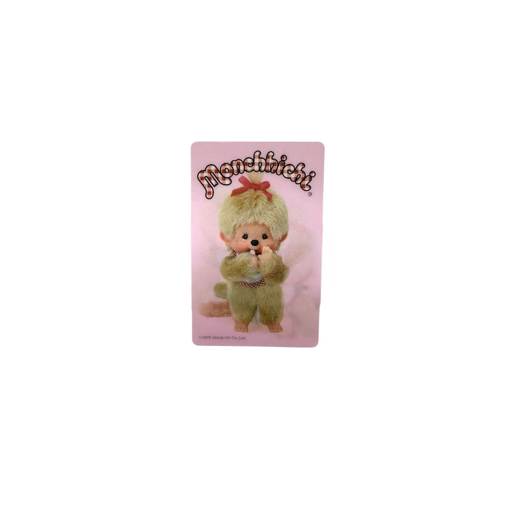 Monchhichi 3D卡貼 - 金色男女 - 粉色