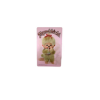 Monchhichi 3D卡貼 - 金色男女 - 粉色
