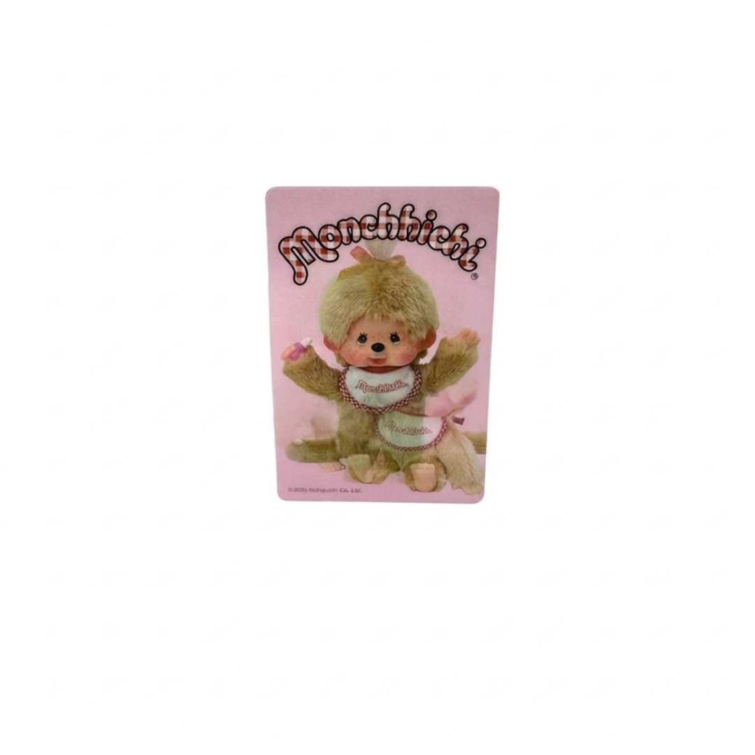 Monchhichi 3D卡貼 - 金色男女 - 粉色