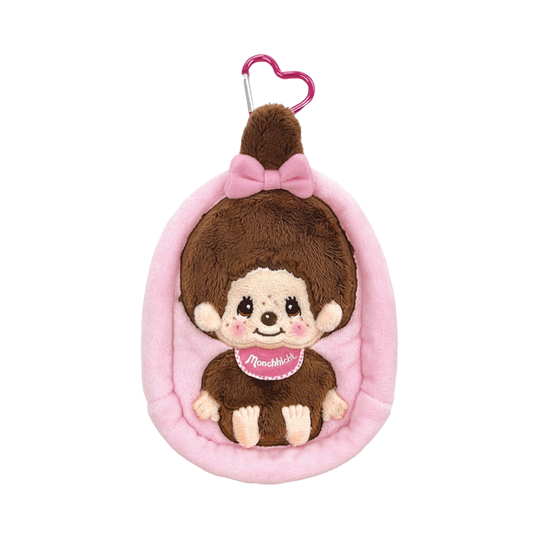 Monchhichi 毛絨玩具收納袋-粉色