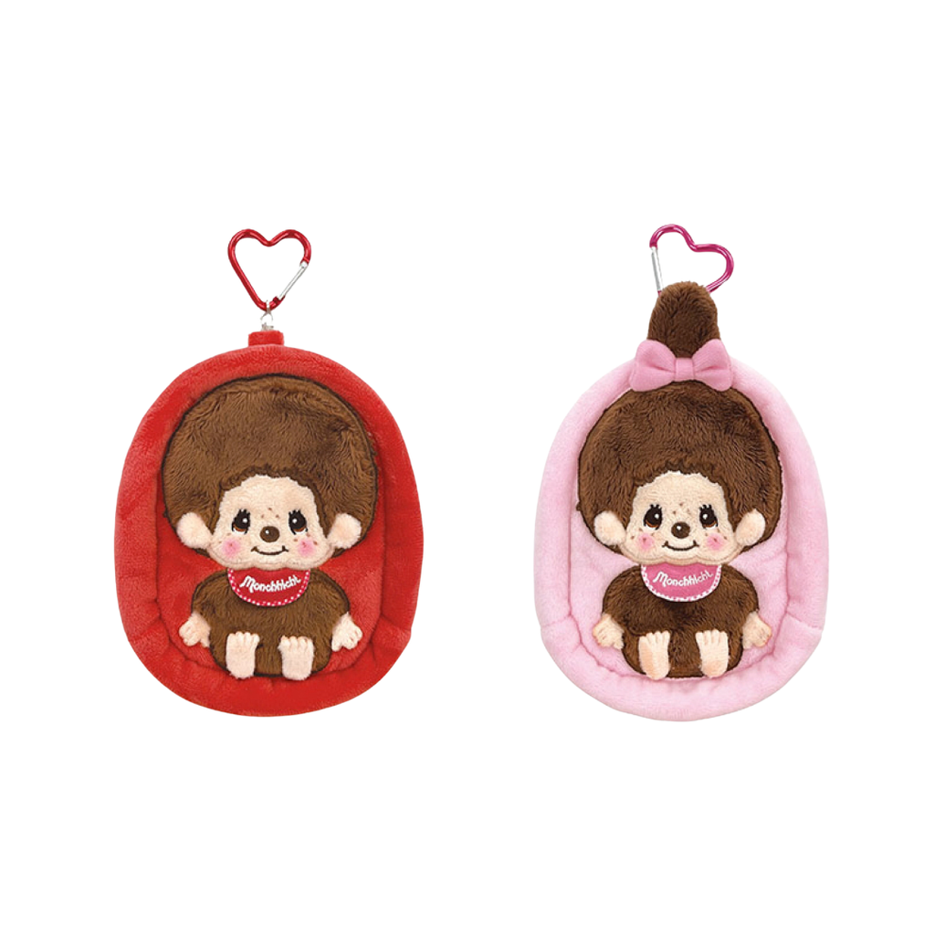 Monchhichi 毛絨玩具收納袋-粉色