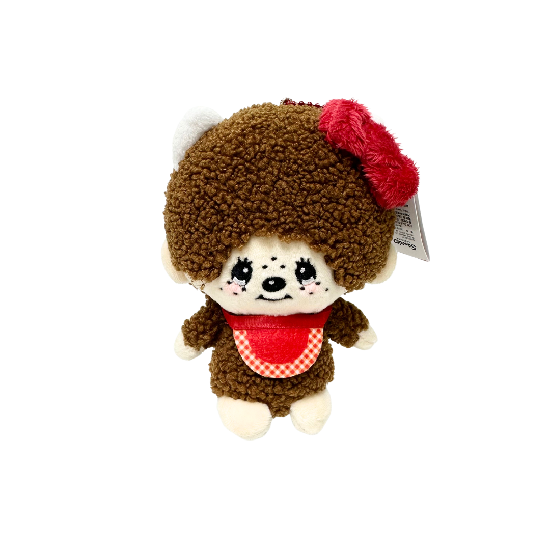 Monchhichi x Hello Kitty 珠鏈掛件毛絨公仔