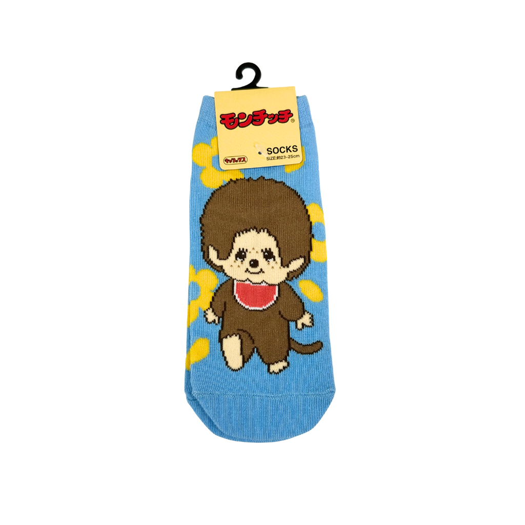 Monchhichi 成人襪子 -天藍色全身男生款22-24CM