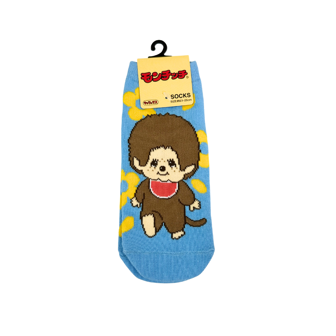 Monchhichi 成人襪子 -天藍色全身男生款22-24CM