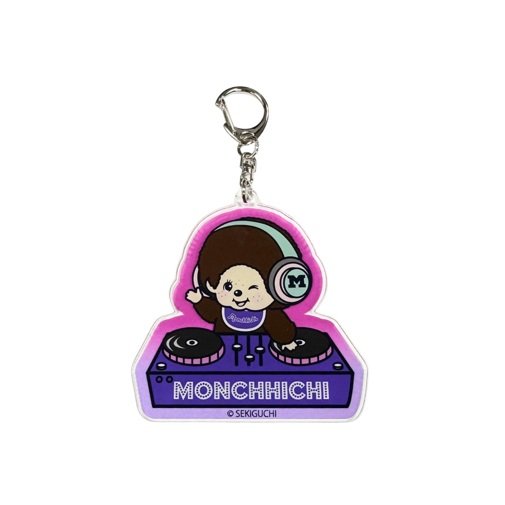 Monchhichi PVC鑰匙扣－DJ
