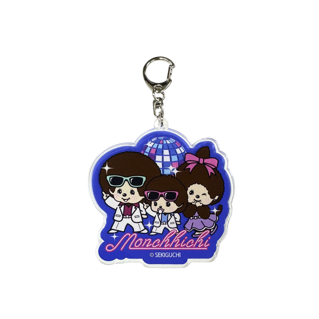 Monchhichi PVC鑰匙扣－三人的士高