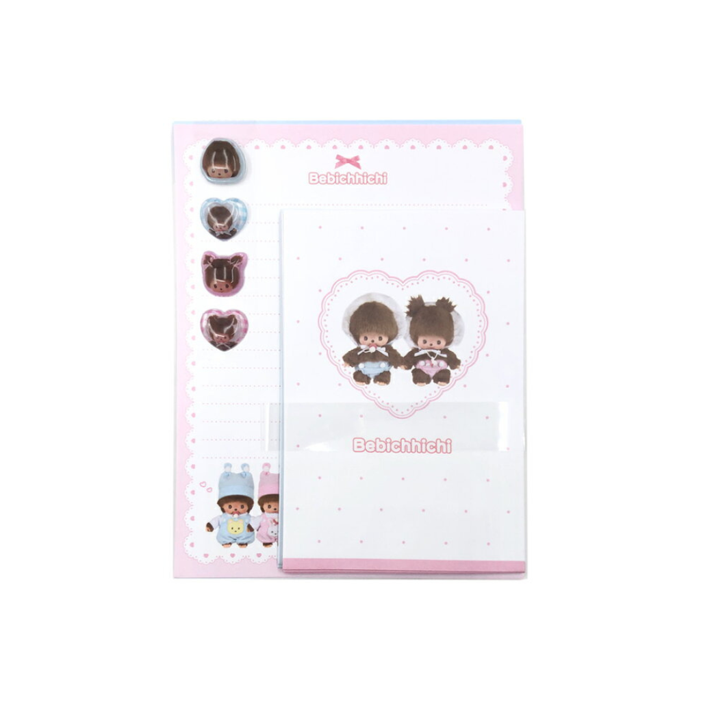 Bebichhichi 心形雙人拖手信紙信封套裝（附3D封口貼紙）