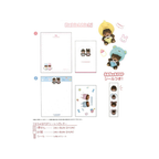 Bebichhichi 心形雙人拖手信紙信封套裝（附3D封口貼紙）