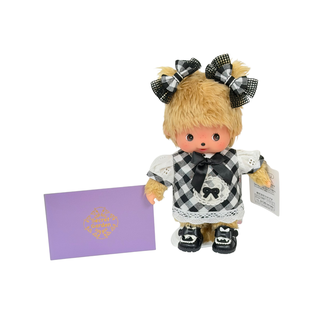 SG 限定設計師製作 - M Size Bebichhichi 復古英倫系列娃衣黑白格紋裙套裝 *連公仔*