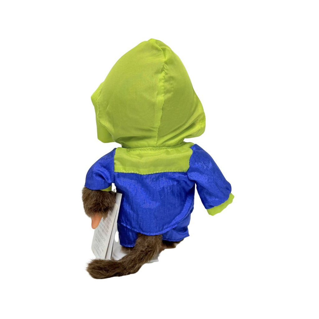 绝版 S码 Monchhichi 2010年情侣雨衣－绿拼蓝色男生