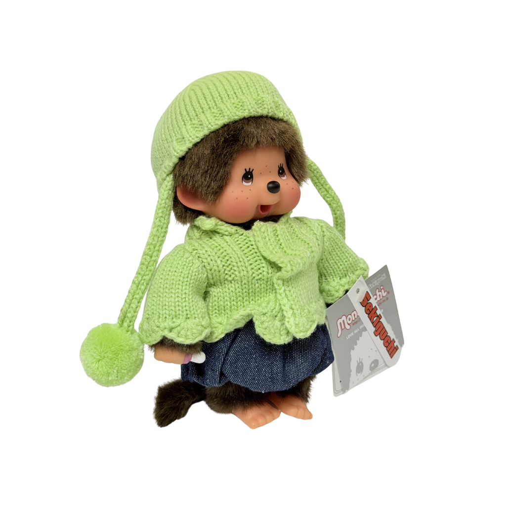 絕版 S碼 Monchhichi 2010年綠色毛衣牛仔裙－女生