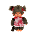 舊版 S碼 Monchhichi 紅色格子洋裝雙馬尾－女生