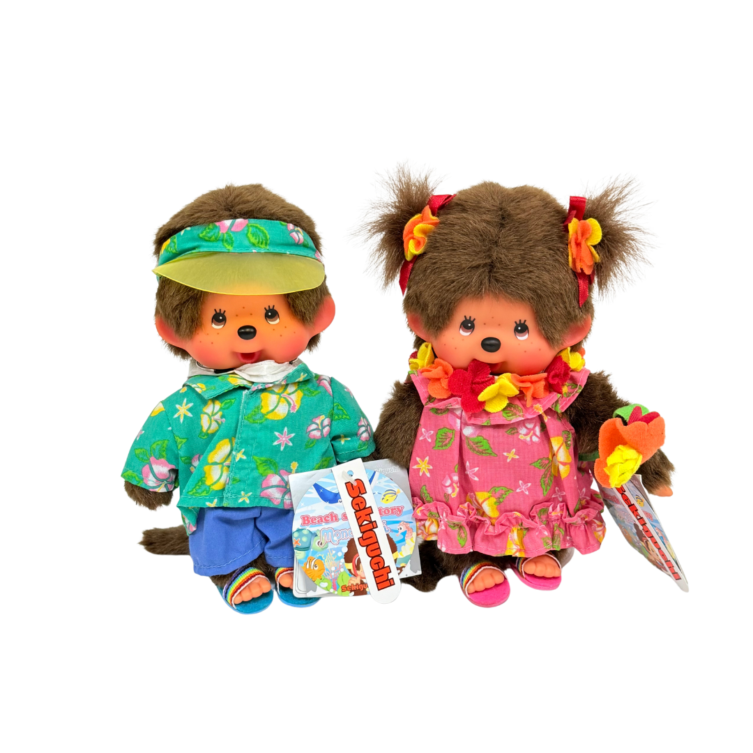 舊版 S 碼 Monchhichi 沙灘系列－夏威夷風 男生＋女生