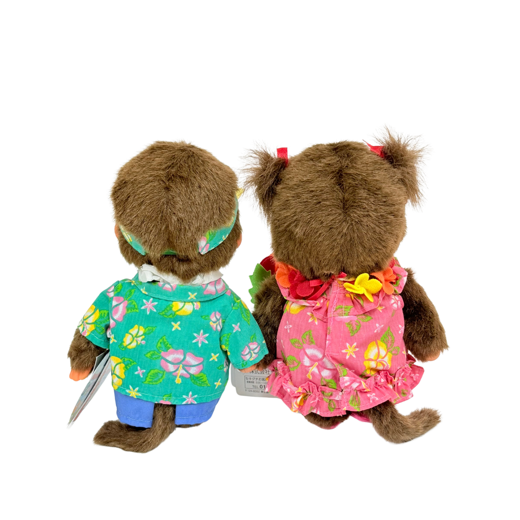 舊版 S 碼 Monchhichi 沙灘系列－夏威夷風 男生＋女生