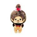 Monchhichi 景品 - M碼農場系列卡其吊帶褲抱蘋果籃女孩