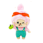 Monchhichi 景品 - M碼農場系列粉紅絨毛單眼款綠吊帶褲女孩