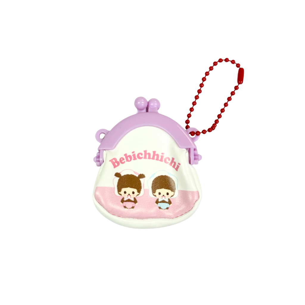 Monchhichi 迷你口金包鑰匙圈吊飾扭蛋 - Bebichhichi - 粉紫