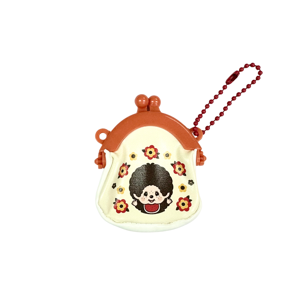 Monchhichi 迷你口金包鑰匙圈吊飾扭蛋 - 男生 - 米色