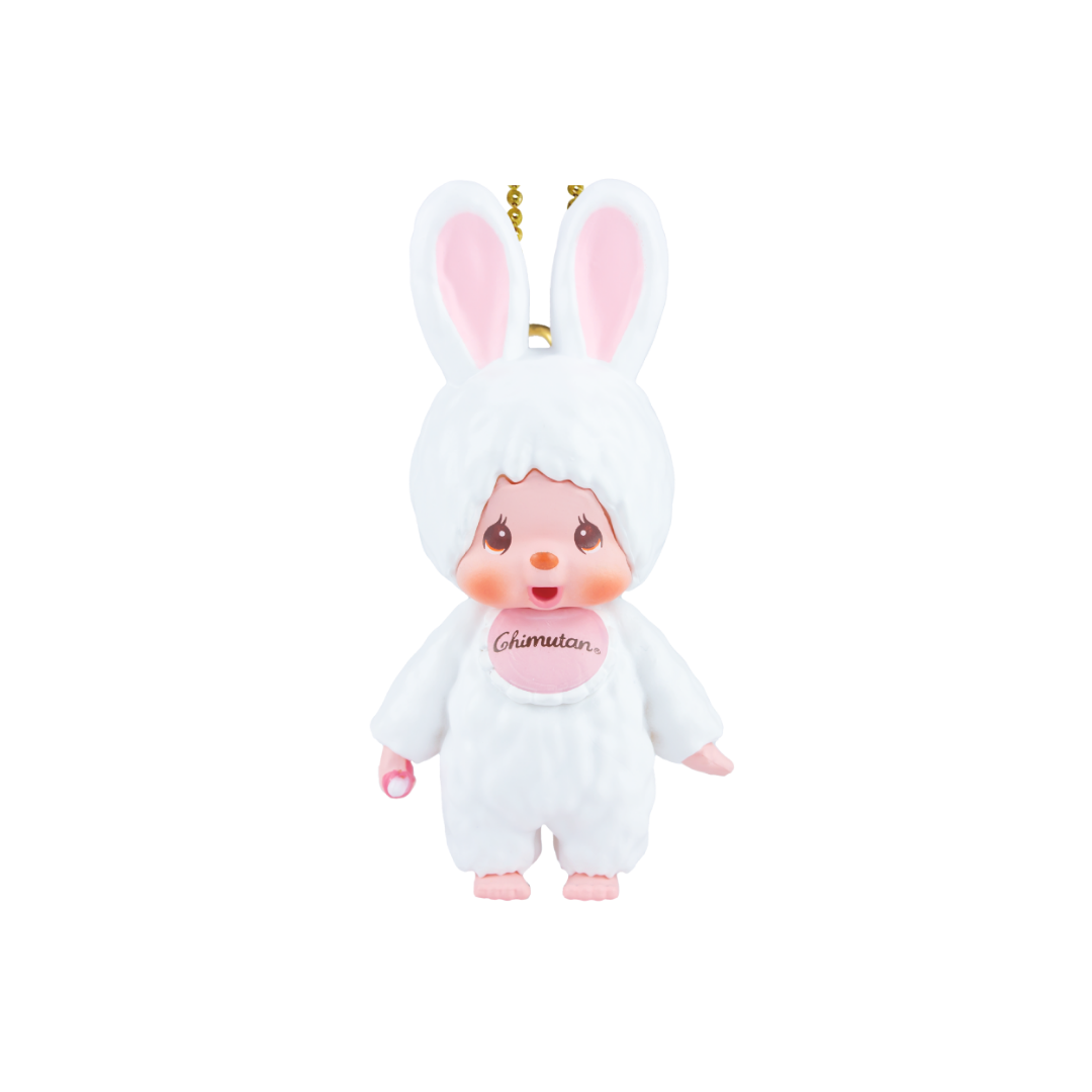 扭蛋吊飾 SO-TA Monchhichi 吉祥物第 3 彈 - Chimutan白兔造型
