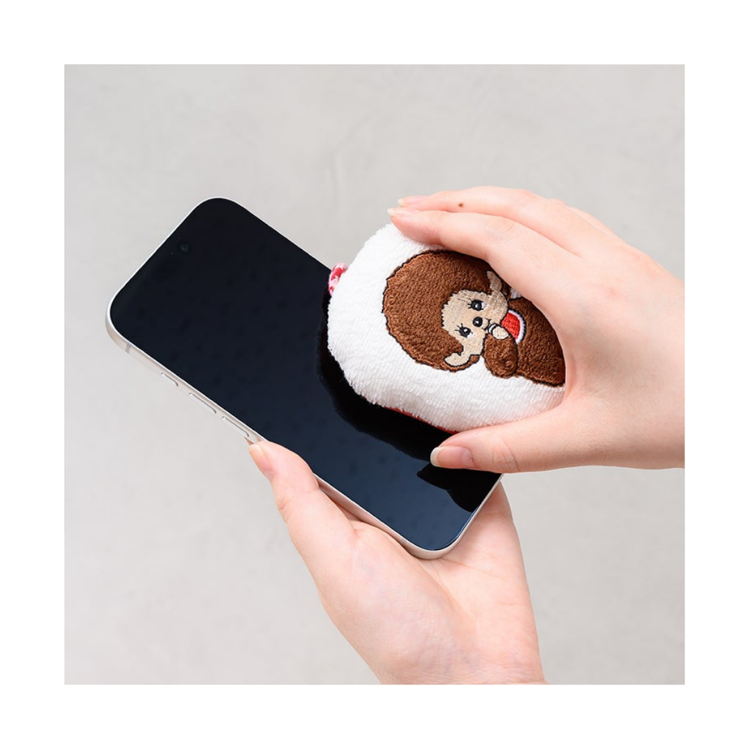 吊飾 Monchhichi x Towel Museum柔軟毛巾布隨身手機清潔掛飾 - 男生