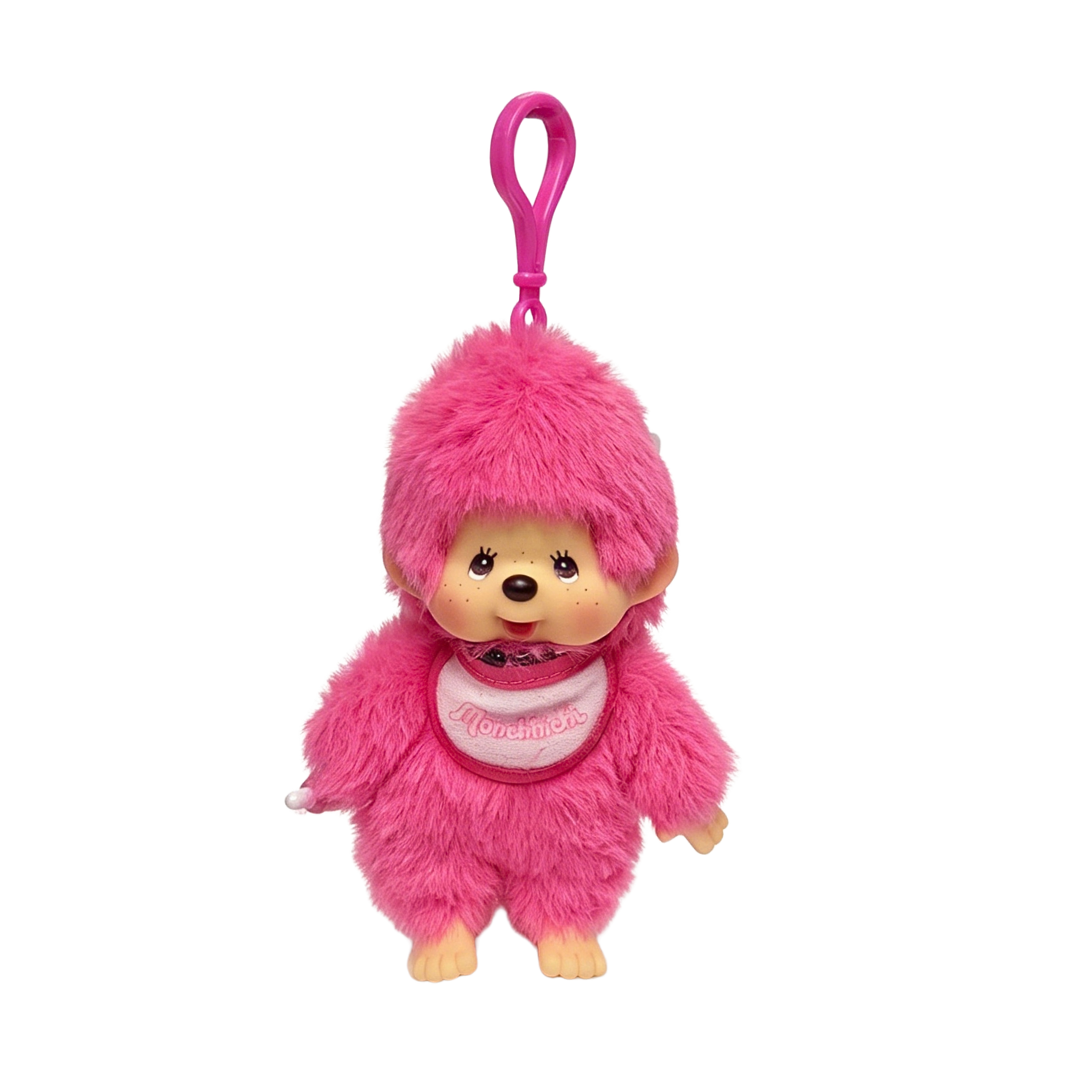 吊飾 歐洲版 馬卡龍系列Monchhichi－桃紅色