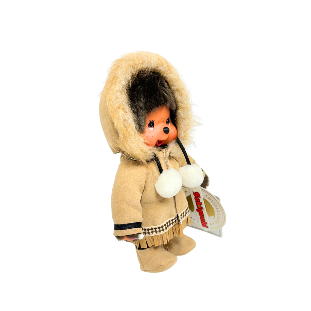 S碼 Monchhichi 40週年限定 阿拉斯加￼極地防寒毛領連帽雪衣麂皮外套造型 (絕版商品默認有瑕 介意請勿下單)
