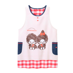 Mochhichi 男女坐坐紅色格仔圍裙