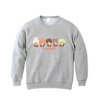 Monchhichi × 古川紙工聯名印花圓領衛衣-灰色