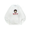 Monchhichi SINCE 1974 經典大頭印花長袖圓領衛衣-白色