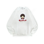 Monchhichi SINCE 1974 經典大頭印花長袖圓領衛衣-白色