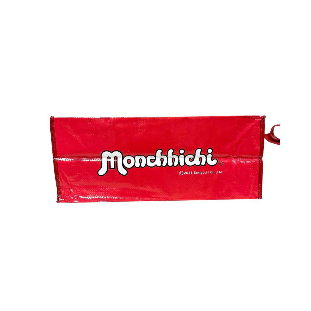 Monchhichi 和風吉祥開運系列 達摩不倒翁×開運招財貓大容量尼龍購物袋
