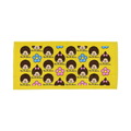 Monchhichi × Oekakisan 塗鴉風棉質運動毛巾 - 黃色雙人彩色小花