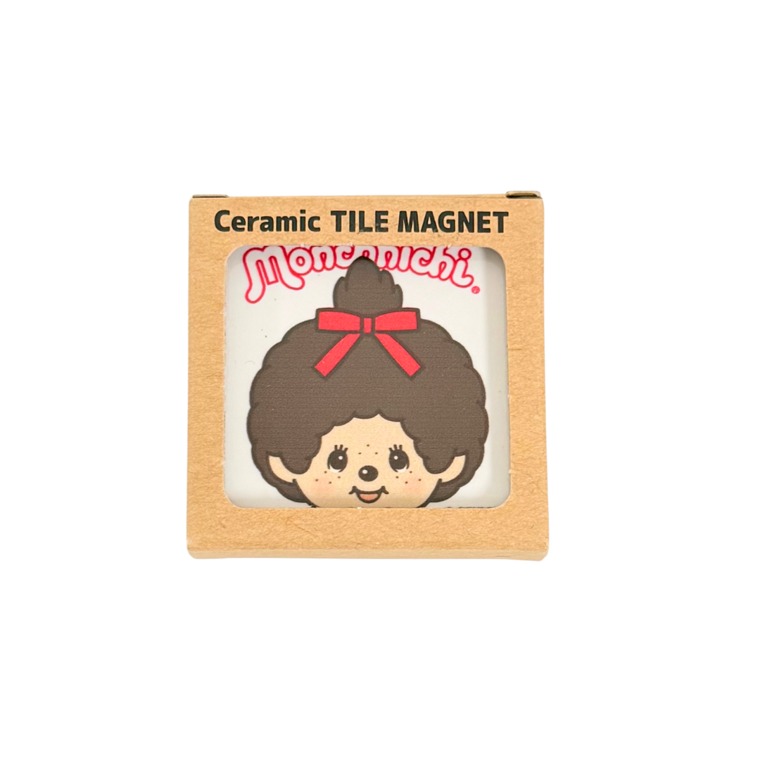 日本製 Monchhichi 陶瓷磚正方形磁石貼（7款）