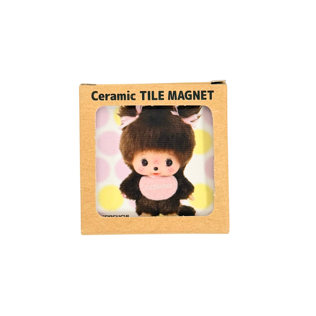 日本製 Monchhichi 陶瓷磚正方形磁石貼（7款）