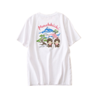 Monchhichi 和風富士山印花短袖 T 恤-白色