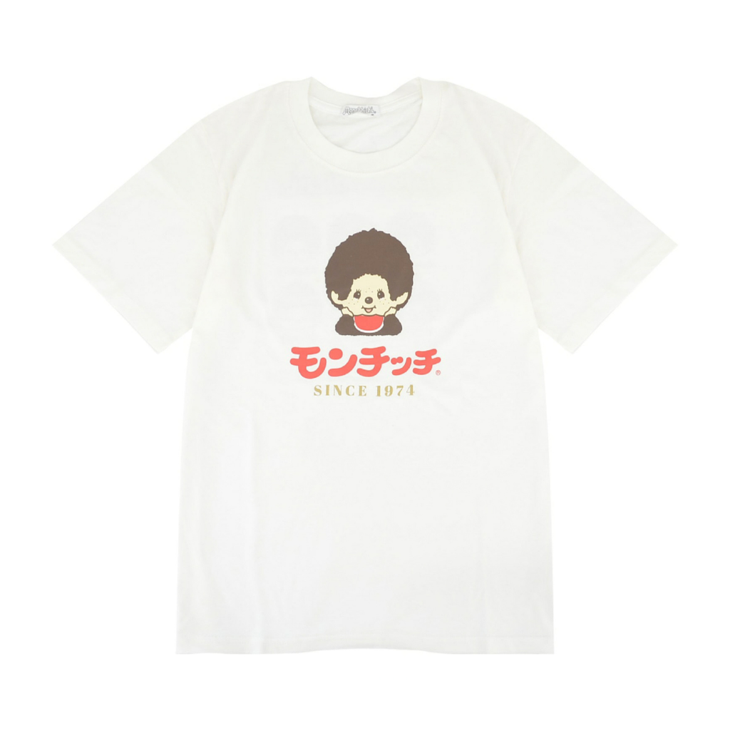 Monchhichi 經典大頭印花棉質短袖T恤-白色