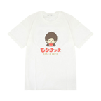 Monchhichi 經典大頭印花棉質短袖T恤-白色