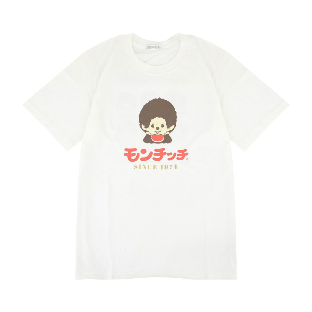 Monchhichi 經典大頭印花棉質短袖T恤-白色
