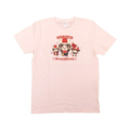 Monchhichi Let's! Parade 樂隊印花棉質短袖T恤-粉色