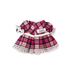 SG 限定設計師製作 - M Size 娃衣桃紅色格仔眼鏡貓貓款連身裙