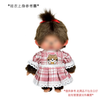SG 限定設計師製作 - M Size 娃衣紅色格仔貓貓連身裙