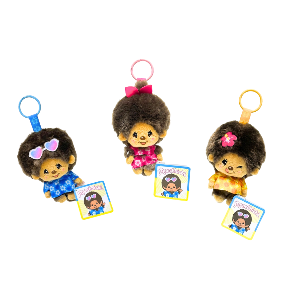 景品Monchhichi 夏威夷黑皮系列掛飾 - 一套（3款）